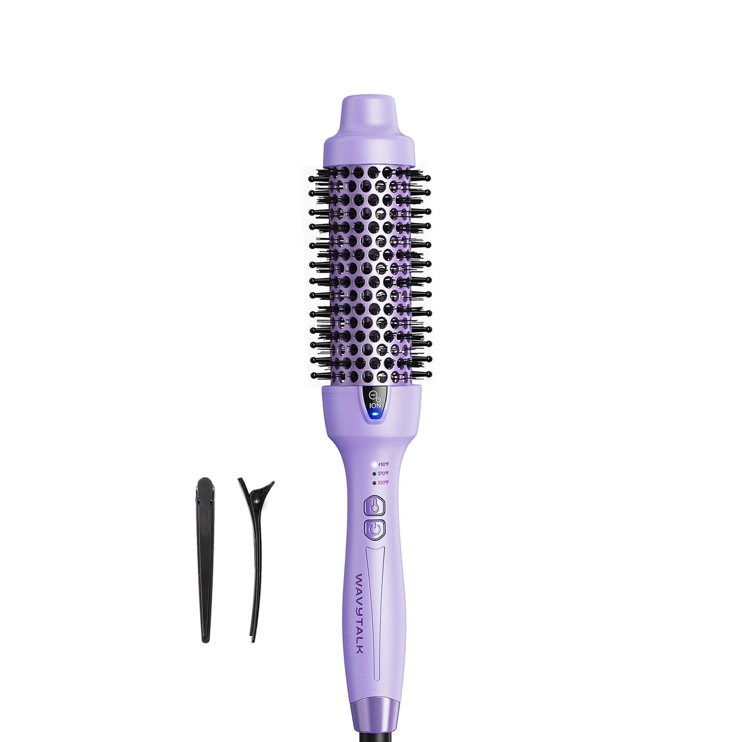 Wavytalk Updated Version Thermal Brush, 1.5 Inch Negative Ion Blowout Express Thermal Round Brush Creates Salon-Quality Blowouts, lonic Frizz Reduction Makes Hair Shinier & Smoother (Millennial Pink)