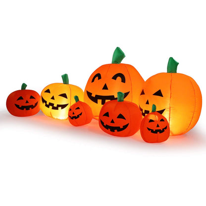 Sizonjoy 7 Ft Halloween Blow up Inflatable Pumpkin Decoration-Lighted Halloween Inflatable Pumpkin for Home Yard Garden Indoor and Outdoor Decoration