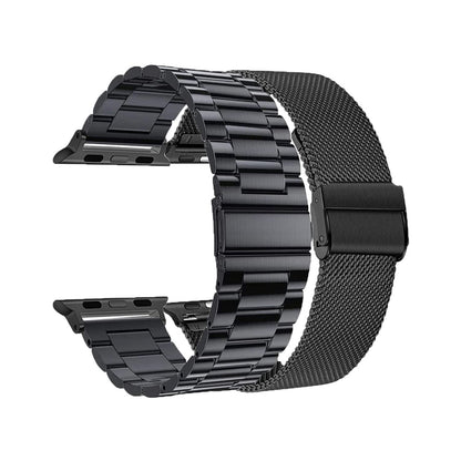 baklon Pack 2 Metal Strap Compatible with Apple Watch Strap 42/44/45/46/49mm, Stainless Steel Replacement Wristband Compatible with iWatch Series Ultra/Ultra2/SE2/SE/10 9 8 7 6 5 4 3 2 1,Black