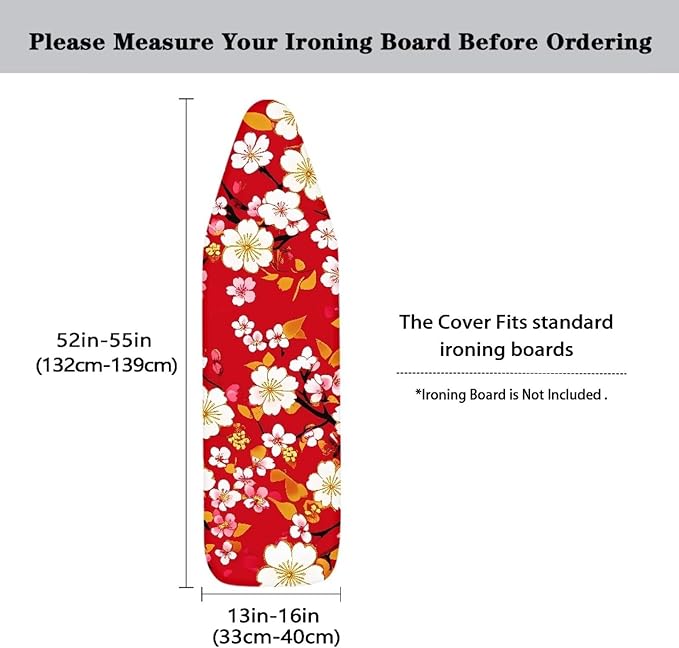 Ironing Board Cover, Flower Pretective Covers 15 x 54 Heavy Duty Iron Board