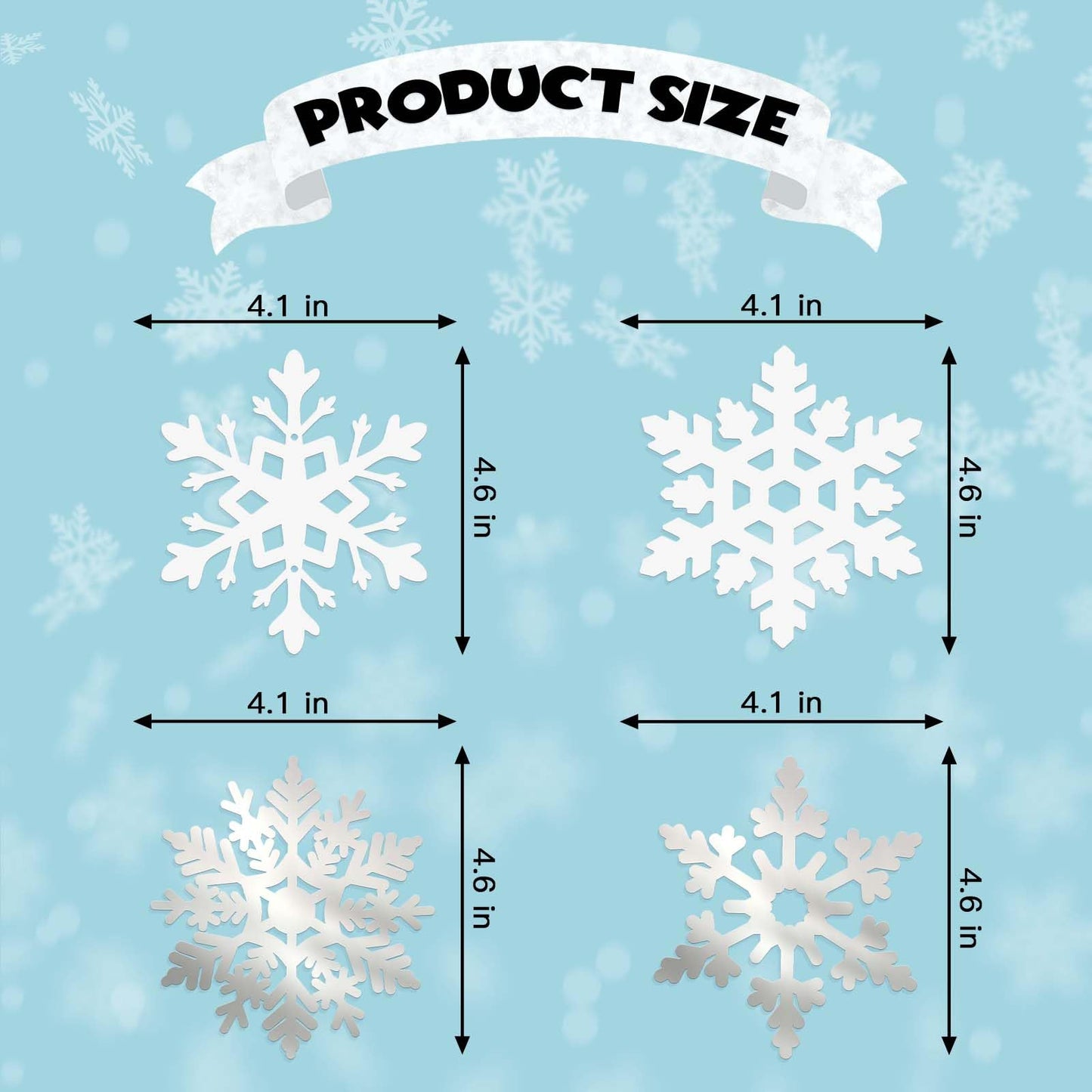 32 Pcs Snowflake Hanging Swirls Party Decoration - Christmas Winter Wonderland Ceiling Decor White Silver Snowflake Ornaments Garland for Winter Holiday Party Decorative Frozen Theme Party Supplies