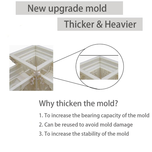 Pillar Concrete Molds,Kucy 27.6" Plastic Pillar Mould Garden DIY Casting Cement Plaster Concrete Mould(Pattern 16)