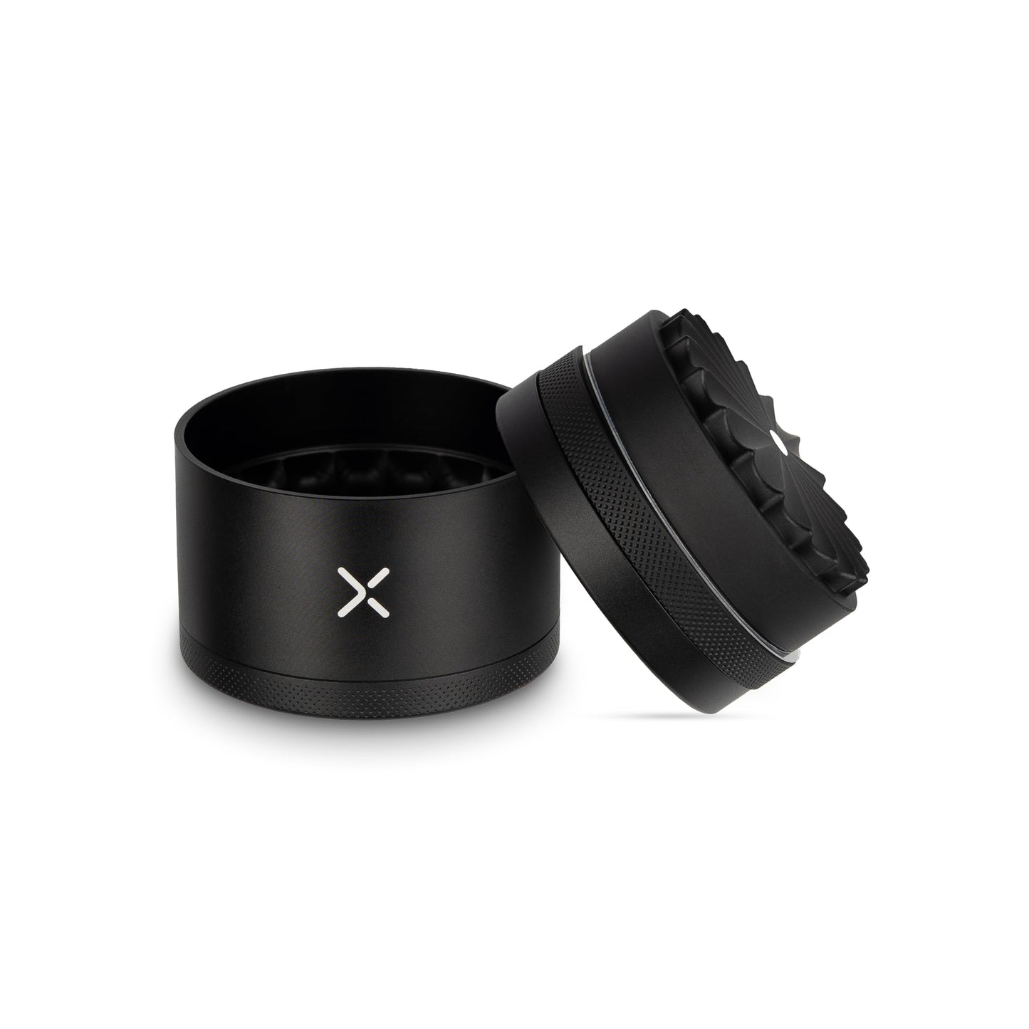 MillX Premium Toothless 2.5 Inch Aluminum Spice & Herb Grinder, Extra Storage Compartment, Manual Kitchen Use, Jam-free and Smooth Grinder (Matte Black)