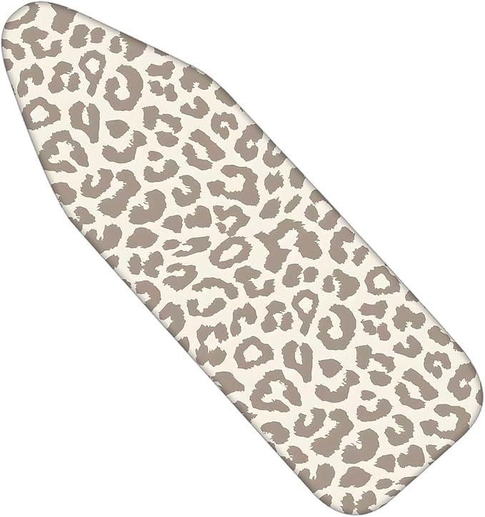 Nuxovilar Beige & Gray Leopard Print Pattern Ironing Board Cover, 15×54 inch