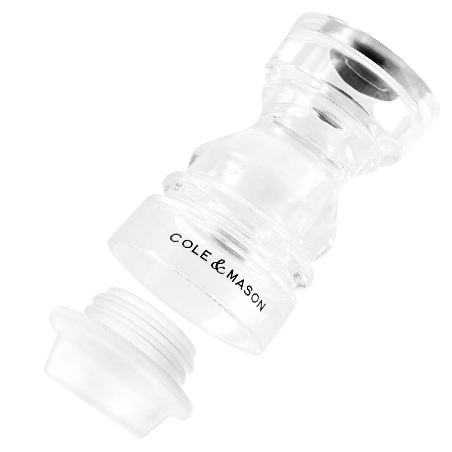 Cole & Mason London Acrylic Shaker Gift Set - Refillable Salt & Pepper Grinder with Adjustable Grinding Mechanism - Acrylic, 5" Salt & Pepper Gift Set
