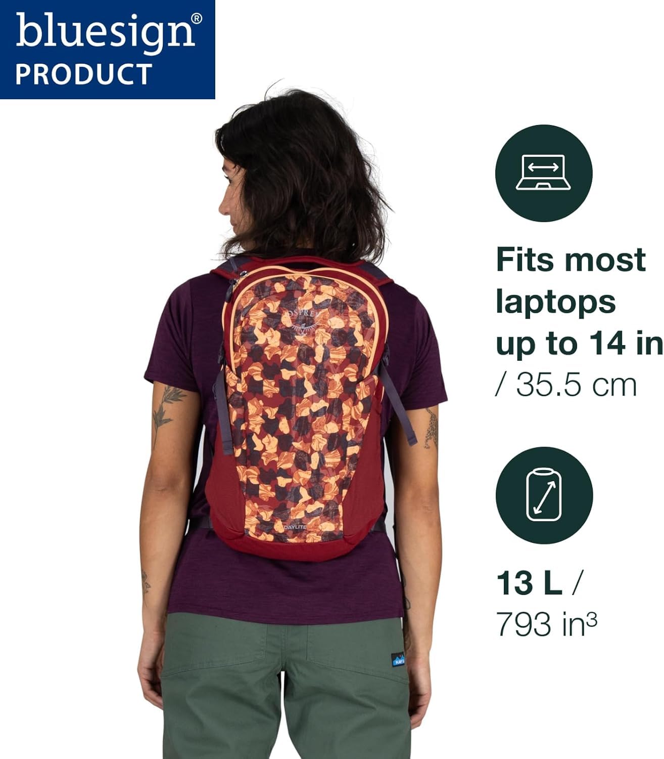 Osprey Daylite Unisex Backpack, 13L, Black, O/S
