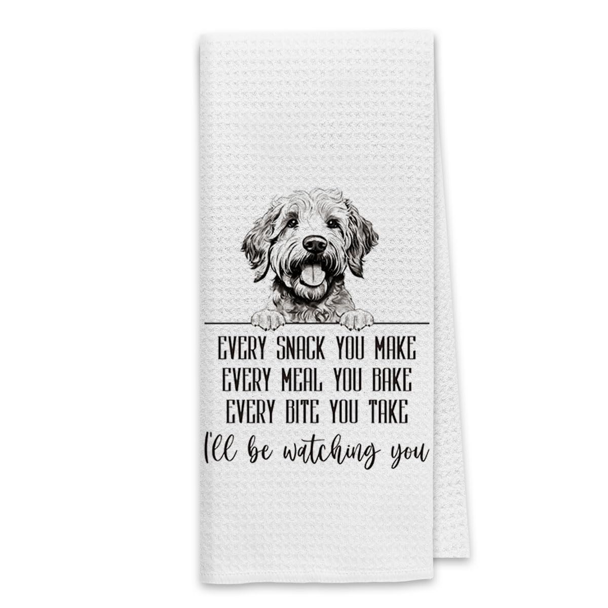 Dibor Goldendoodle Kitchen Towels, Goldendoodle Gifts Dish Towels, Funny Dog Every Meal You Make Cloth Hand Towels Tea Towels for Bathroom Kitchen, Gifts for Dog Lovers, 16x24 Inches