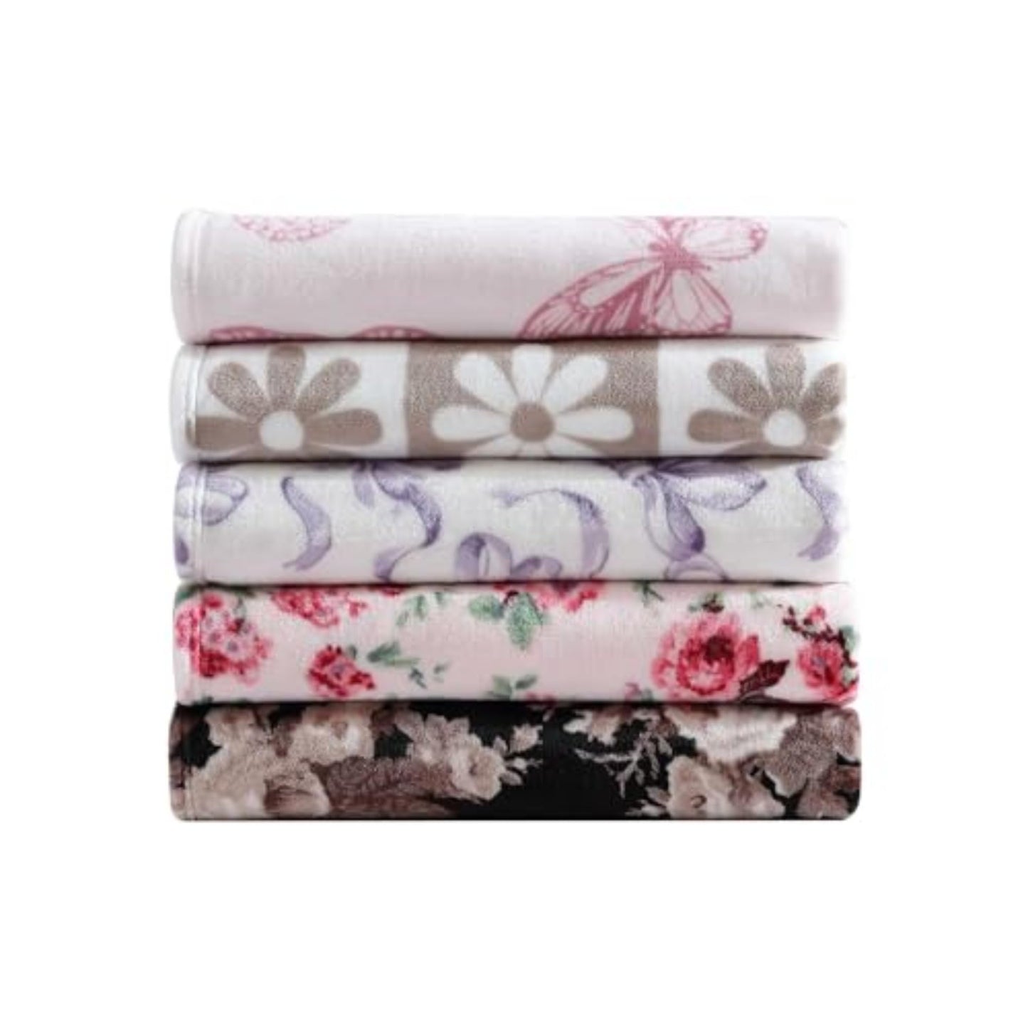 Betsey Johnson - Blanket, Buttery-Soft Throw Blanket for Couch or Bed, Boldly Plush & Oversized Bedding (Malachite Butterfly Pink, 50" x 70")