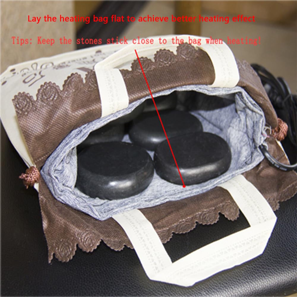 Hot Stones Massager - Electric Heater Bag for Massage Stones, Kit Includes Heater Bag