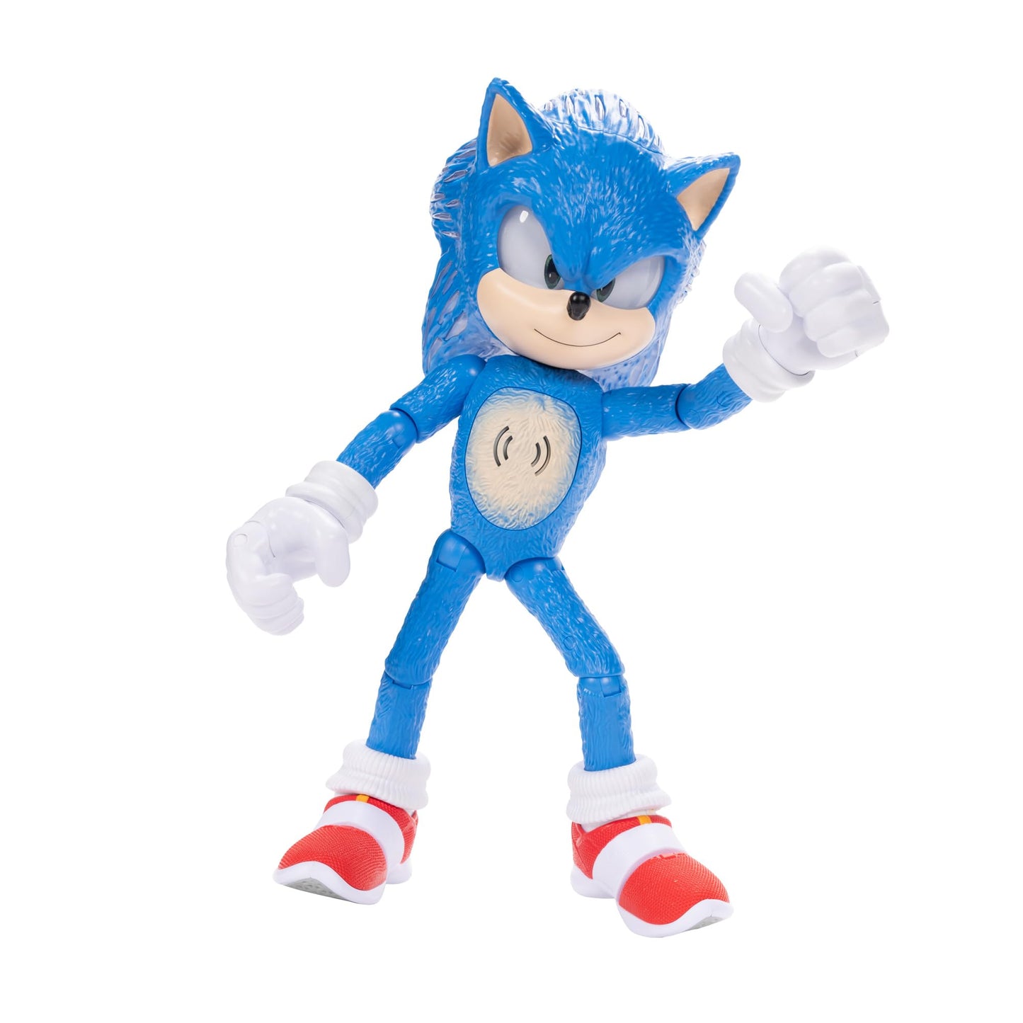 Sonic The Hedgehog 3 Ultimate Talking Sonic 34cm / 12-Inch Figure, Features 30+ Iconic and Humorous Phrases and Sounds from the Movies, Light-Up Eyes and Quills