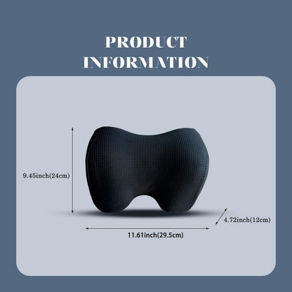 SPRFUFLY Make Relaxing Car Headrest Pillow, Car Pillow for Driving with Adjustable Strap, Breathable Removable Cover & Ergonomic Design - Softness Travel Car Neck Support Pillow(Black, 1PC)