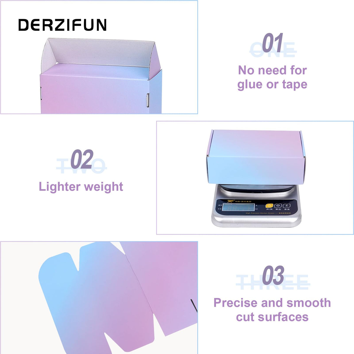 DERZIFUN 6x4x2 Inch Small Shipping Boxes for Small Business, 30 Pack Purple Mailing Boxes Corrugated Cardboard Mailer Gift Packaging Box