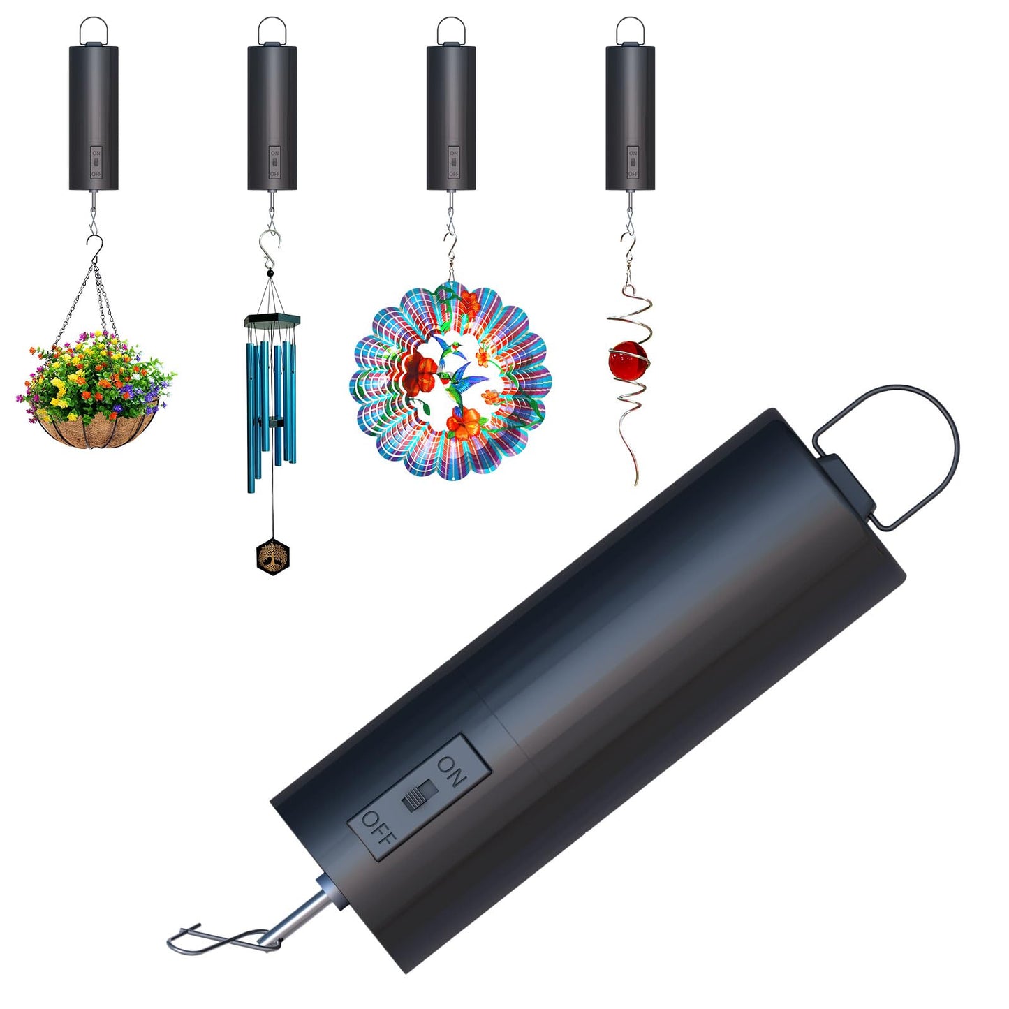 Eiryhope Wind Spinner Motor 20RPM Battery Operated | Hanging Display for Wind Spinners, Chimes, Sun Catcher, Disco Ball, Baby Crib, Garden/Christmas Decor