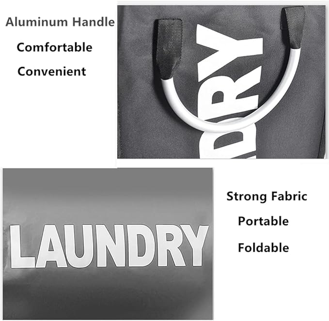 2-Pack Laundry Basket, Durable Handles