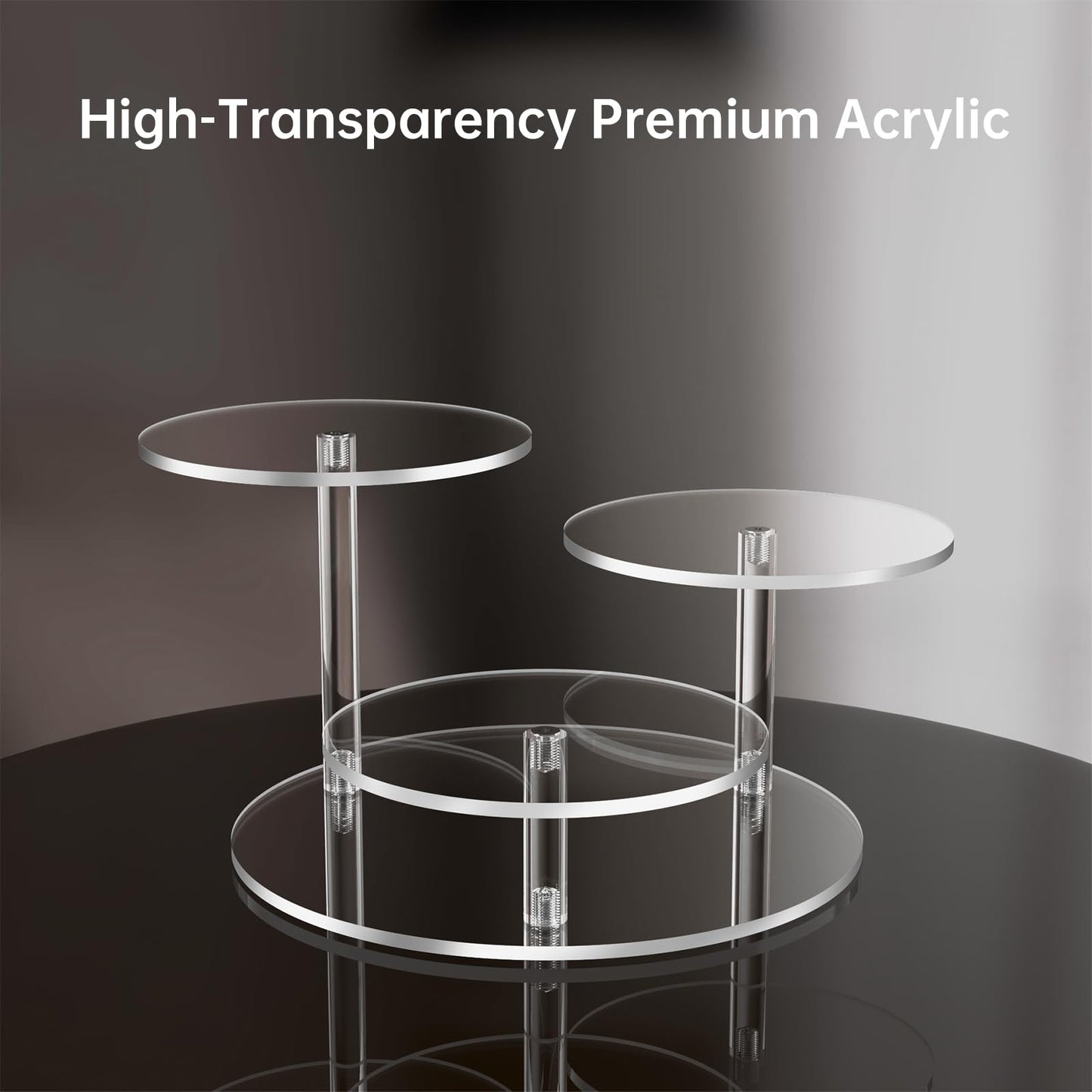 NiHome Clear Acrylic Display Stand for LEGO Botanical Collection Sets, Multi-Tier Showcase Figurine Display Shelf Riser for Collectibles and Room Decor, Perfume Riser Holder, Tabletop Plant Stand
