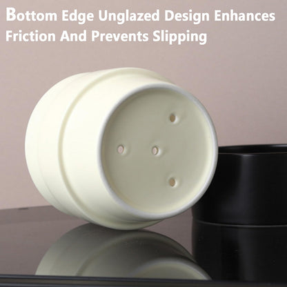 Utensil Holder With Draining Layer, Ceramic Kitchen Utensil Crocks for Kitchen Counter Decor, Utensils Drying Holder, Cooking Tool Organizer Gifts for Mom, Cooking Enthusiasts, Chefs, and Homemakers