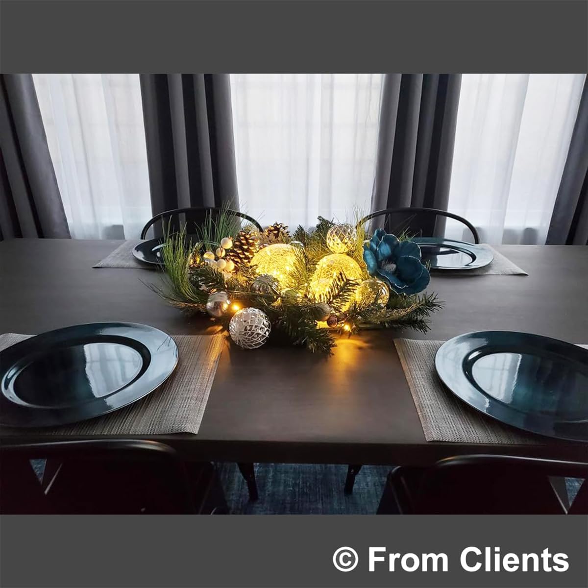 Crackle Globe LED Lamp Battery Operated with Timer, Lighted Glass Orb for Living Room & Festival Christmas Decoration, Indoor Glowing Night Light Sphere Table Lamp for Mother's Gift, Glass Ball Light