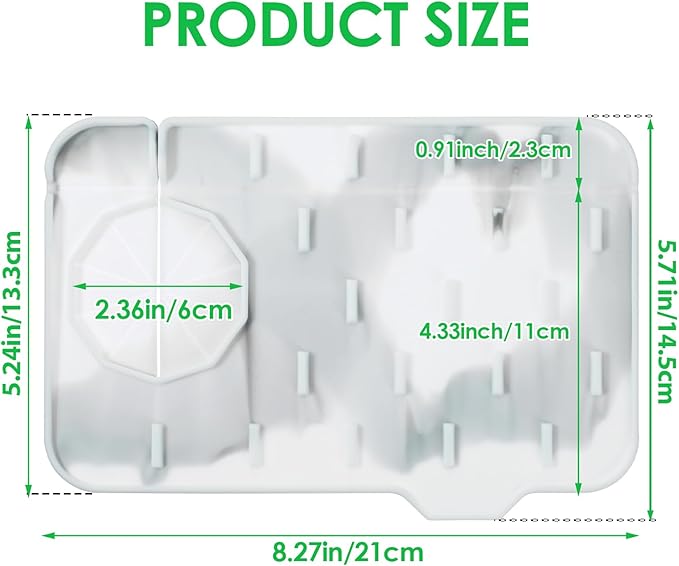 Sink Faucet Splash Guard Mat Silicone Soap Dish Pad Faucet Handle Drip Catch