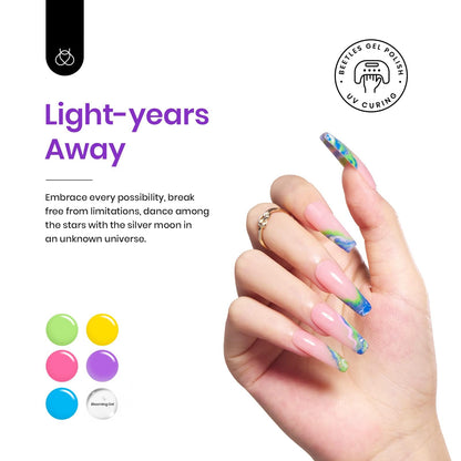 beetles Gel Polish Set - 23Pcs Macaroon Color Gel Nail Kit with Glossy Matte Top Coat Base Coat Yellow Pink White Purple Blue Glitter Bright Uv Nails Paradise Pastel Gel Halloween Gifts for Women