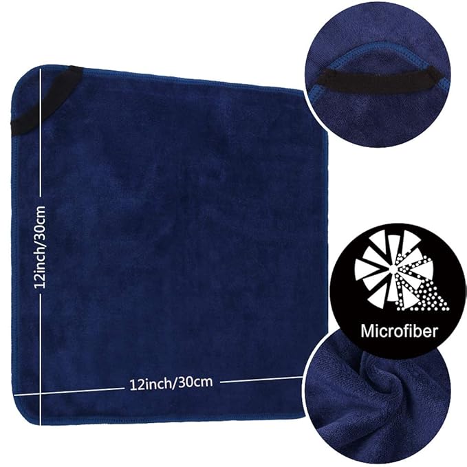 SINLAND Microfiber Facial Cloths Fast Drying Washcloth 12inch x 12inch