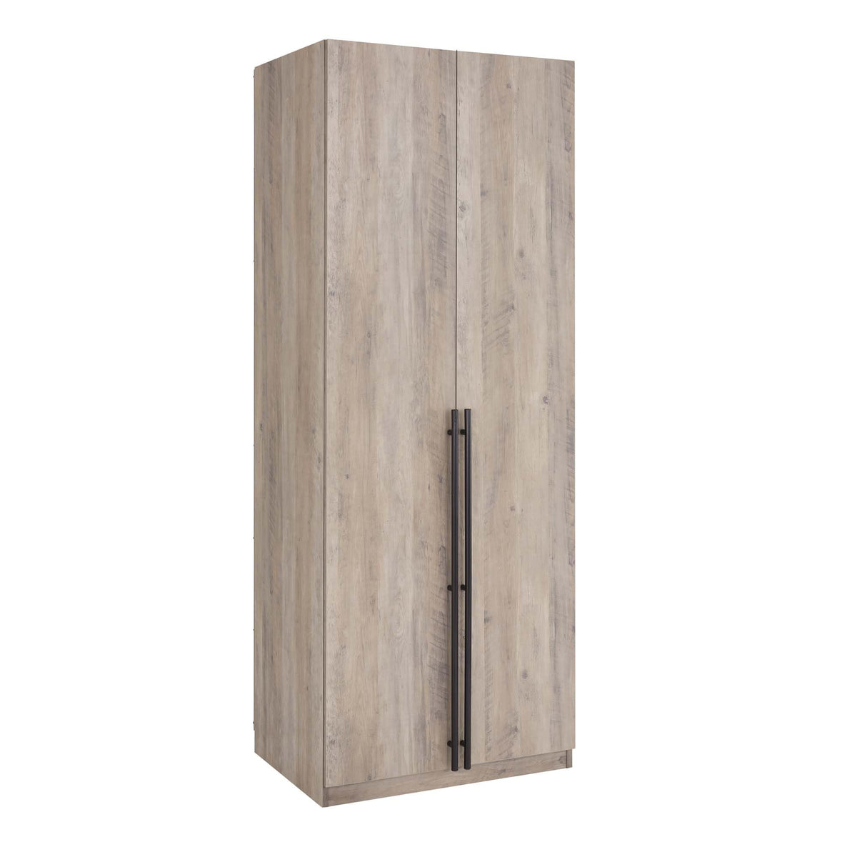 Manhattan Comfort Lee Modern Freestanding Closet 1.0 | Space-Saving Design with 6 Shelves, 4 Drawers & 2 Large Storage Areas | No Tool Assembly Storage Cabinet, 2 Piece Set, Grey