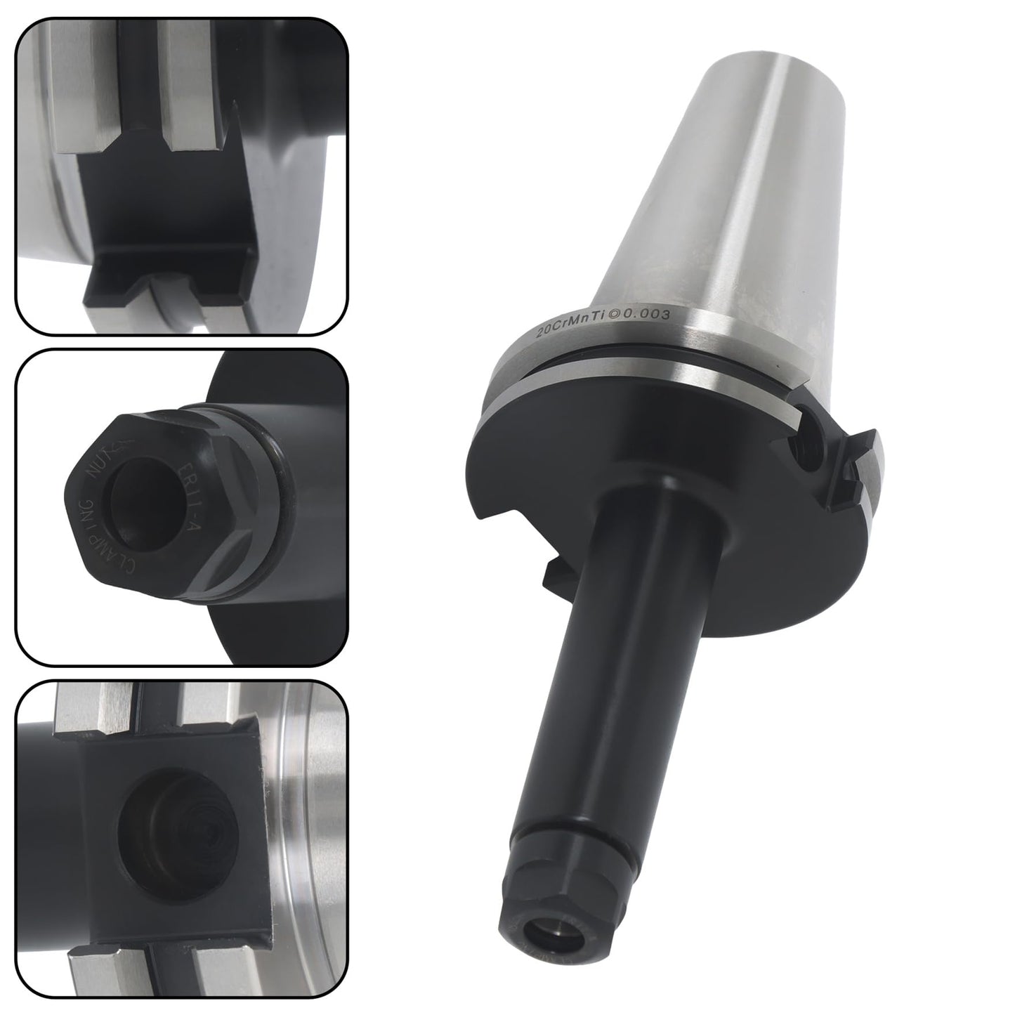 4pc CAT40 ER11 4" Collet Chuck Tool Holder Balanced G2.5 20000RPM for CNC Chucks or Brackets of Drilling Machines, Milling Machines