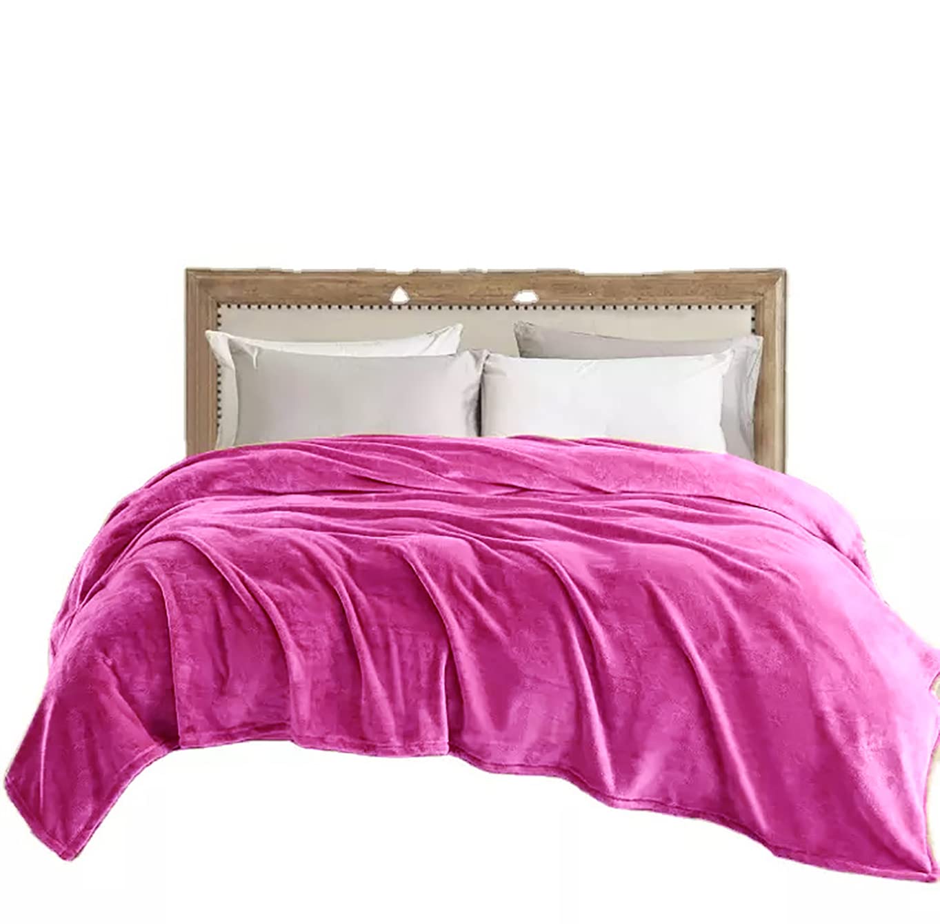 Home Must Haves Super Soft Warm Cozy Comfortable Breathable Bed Sofa Couch Picnic Luxurious Throw Blanket Hot Pink Queen Size