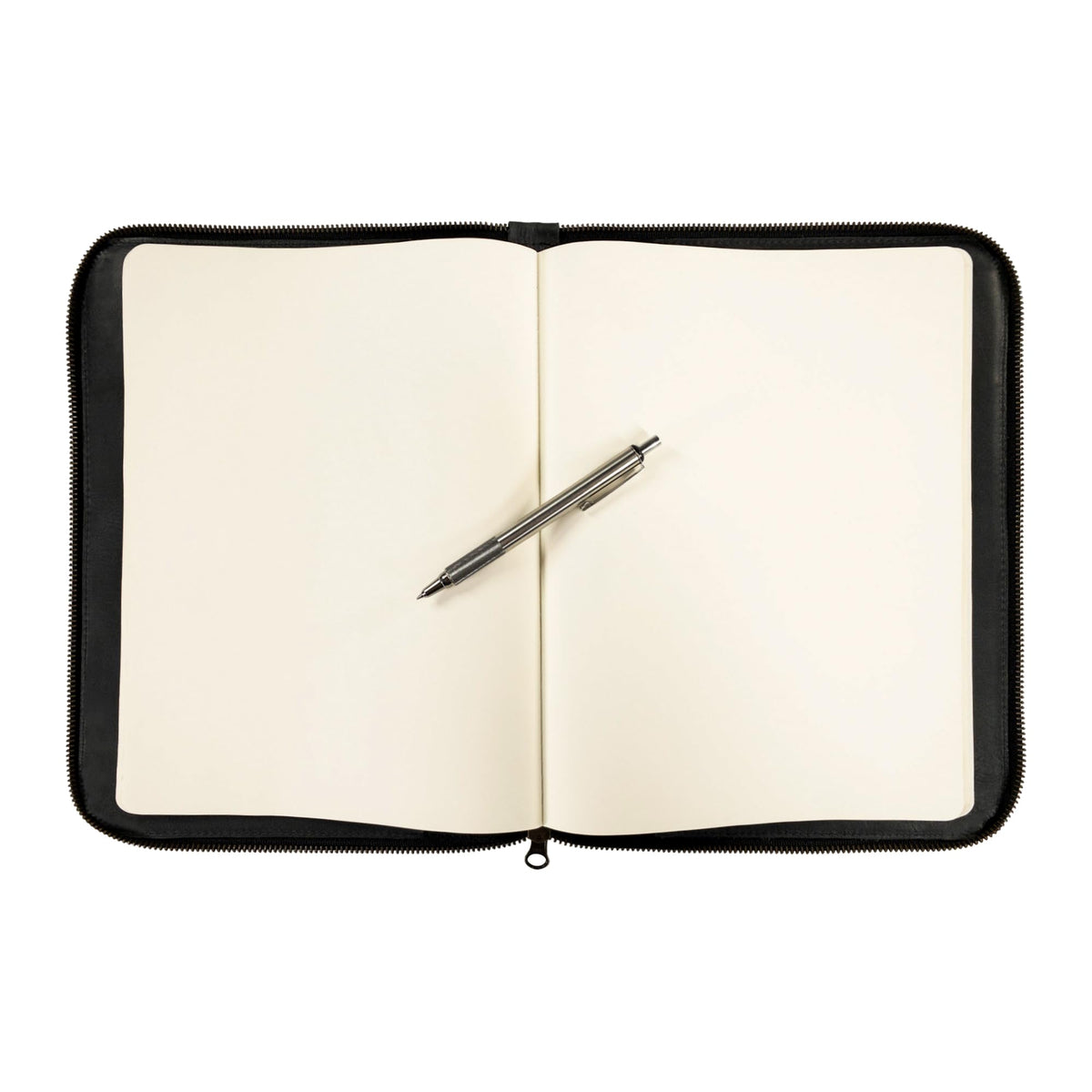 Hide & Drink, Zippered Journal Cover for Moleskine Notebook, XXL Size (8.5 x 11 in. Notebook NOT Included) Full Grain Leather, Handmade, Charcoal Black