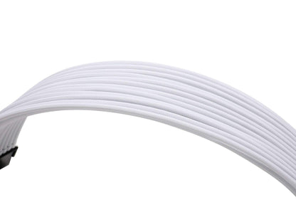 Formulamod Sleeve Extension Power Supply Cable Kit 18AWG ATX 24P+ EPS 8-P+PCI-E8-P with Combs for PSU to Motherboard/GPU (White)