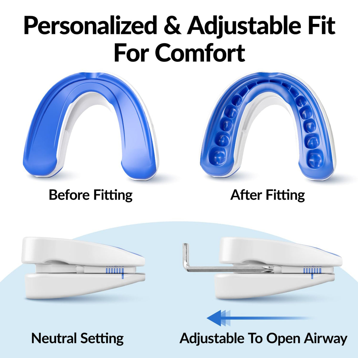 VitalSleep Anti-Snoring Mouthpiece, Comfortable & Adjustable Snore Guard, Quiets Snoring, USA Made, BPA Free & FDA Cleared Anti-Snore Device – Men’s Size