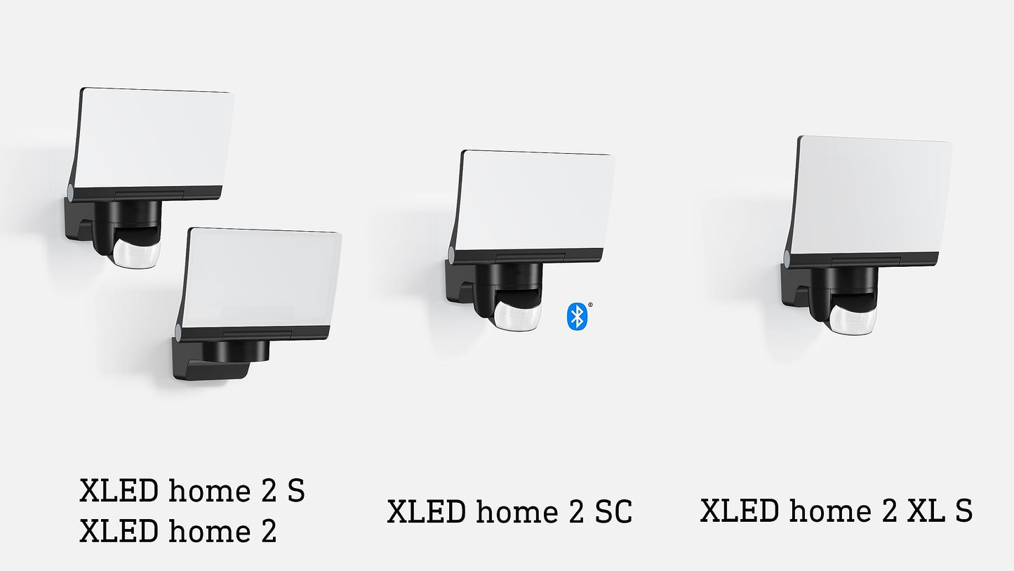 Steinel LED Spotlight XLED Home 2 S White, Adjustable Floodlight, Exterior Light, 13.7 W, 180° Motion Sensor Spotlight for Garden, Patio Garage or Warehouse , 19.4 x 18 x 16.1 cm