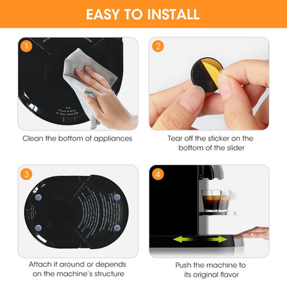 Aieve Appliance Sliders, 8 Pcs Small Appliance Slider for Countertop, Self Adhesive Home Finds Caster Wheels Rollers, Kitchen Must Have Gadgets for Stand Mixers, Coffee Makers, Air Fryers