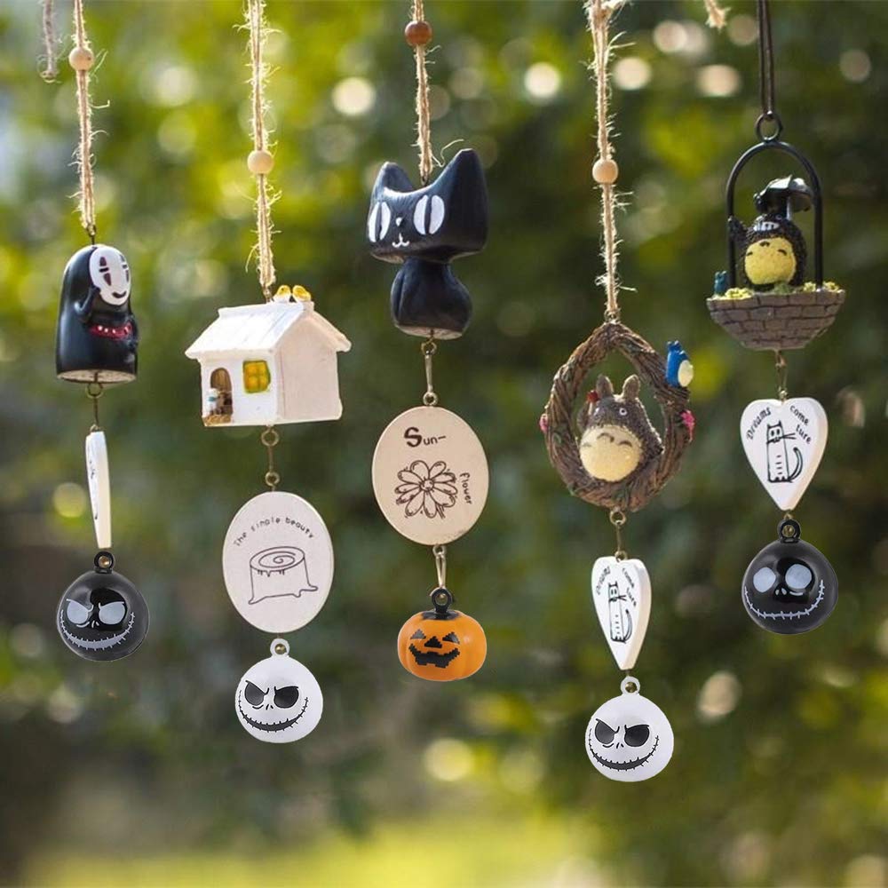 Kiddale 12 Pcs Pumpkin Bells Pet Collar Bells,Halloween Pendants DIY Crafts Handmade Accessories 19 Mm Charm Pendants Decoration