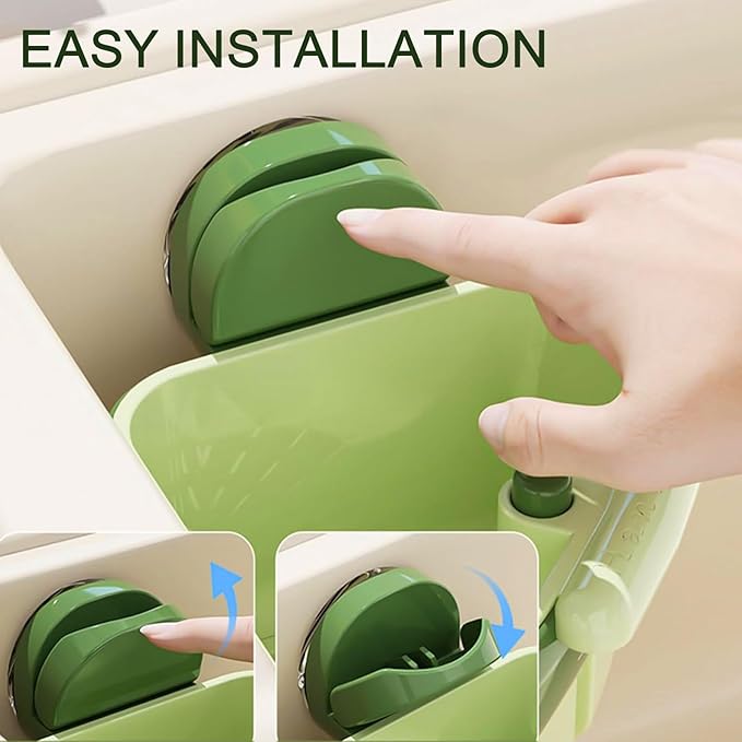 LLQ 2PACK Sink Strainer Basket, 2025 New Upgraded Suction Cup Press Sink