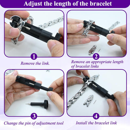 Vicmag Magnetic Bracelets for Women Ladies Titanium Steel Ultra Strength Magnets Bracelet with 3500 Gauss Effective for Women with Gift Box & Removal Tool(Crystal Design for Ladies)(Platinum)