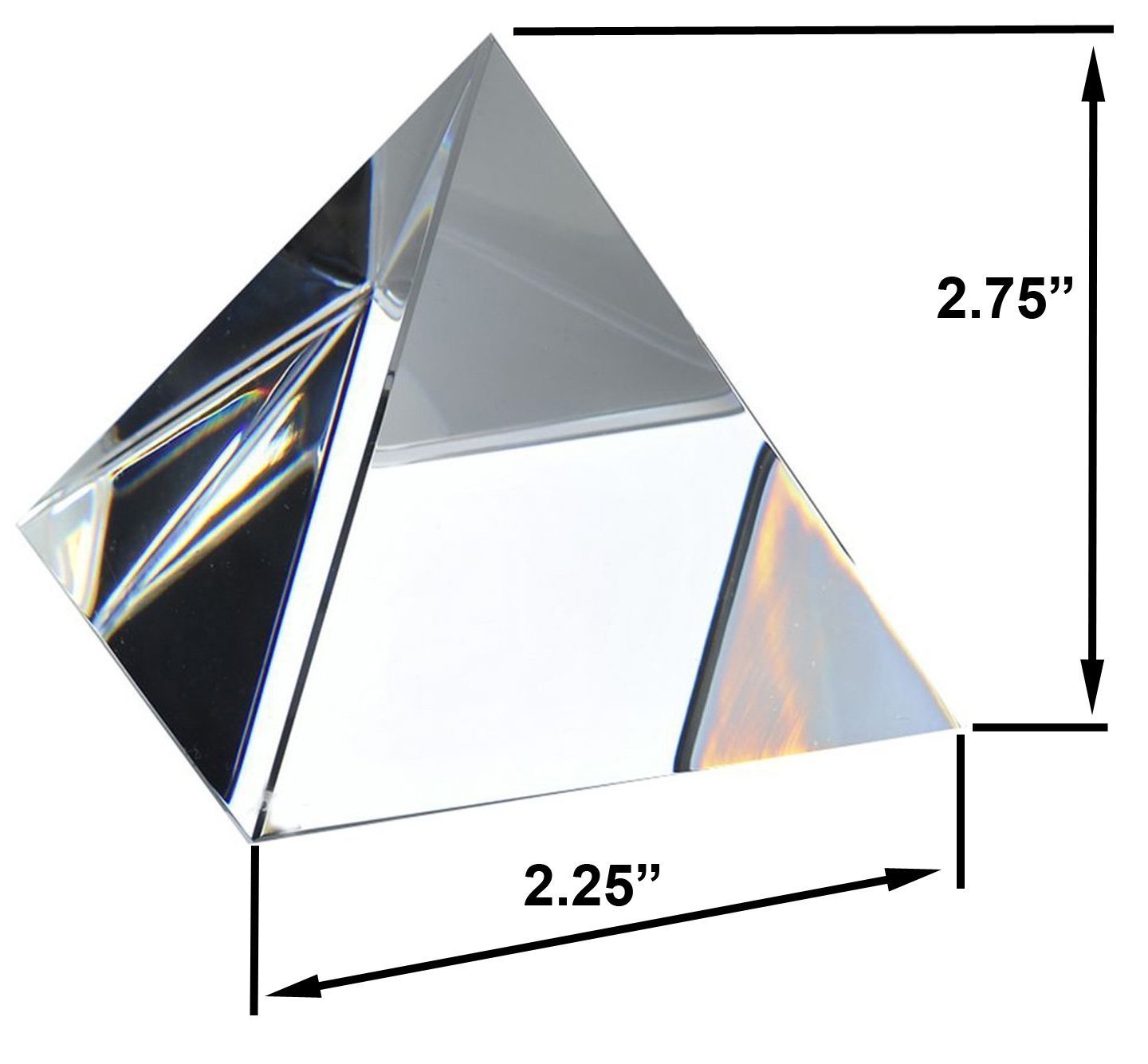 Amlong Crystal Clear Pyramid 2.3 inch with Gift Box