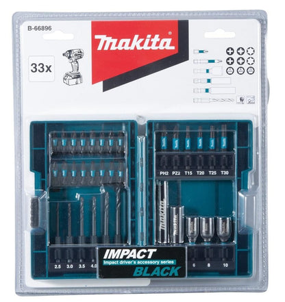 Makita B-66896 33 Piece Impact Black Set