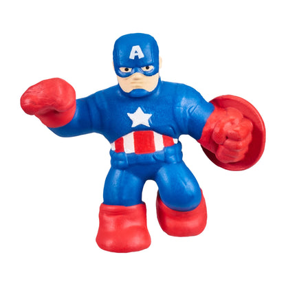 Heroes of Goo Jit Zu Marvel Mega Mini 6 Pack - Squishy, Stretchy, Gooey Mini Heroes - Ironman, Spider-Man, Captain America, Miles Morales, Hulk and Black Panther