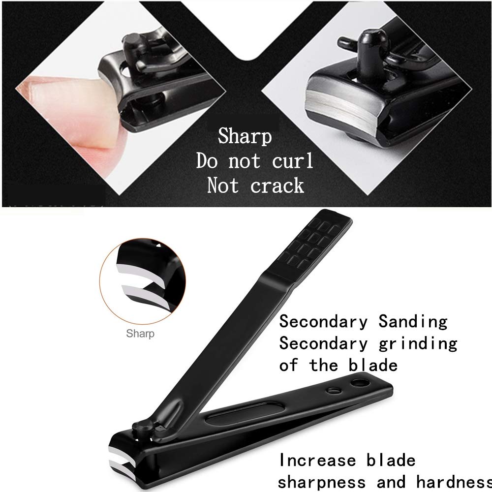 Manicure set Men Personal Care Tools Accessories Finger and Toe Nail Clippers Kit Professional Manicure Pedicure Kit With Travel Case Nail Grooming Kit Present for Men Women Stocking Stuffers