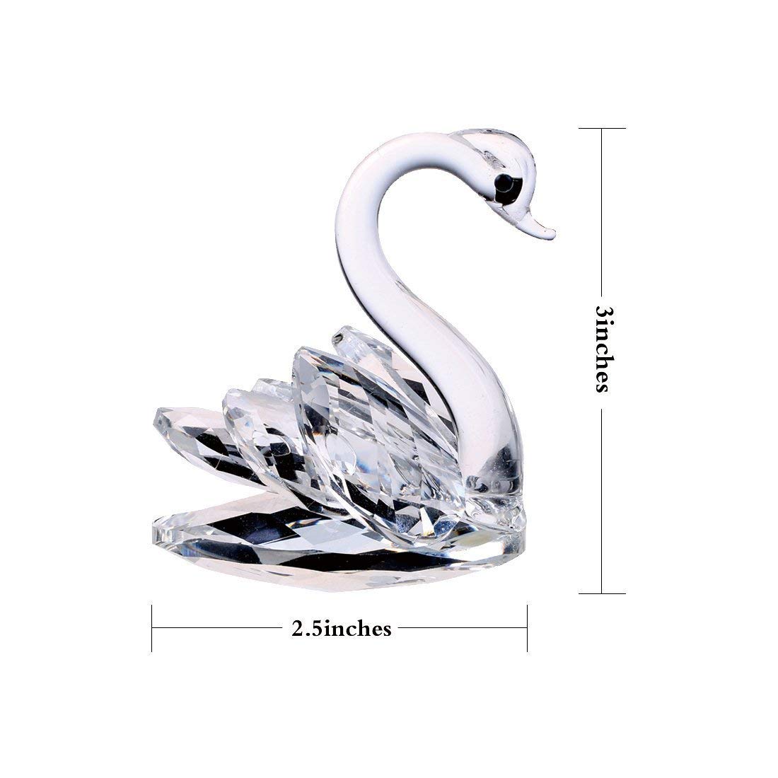 H&D HYALINE & DORA Crystal Glass Animal Figurines Cute Collection Paperweight
