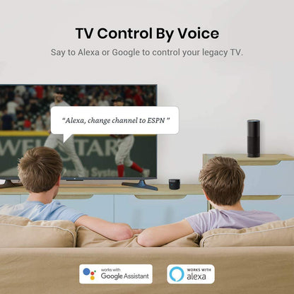 Broadlink RM5plus Universal Infrared Remote, Voice Control with Alexa & Google Assistant, Wi-Fi Smart Home Remote for TV, AC, Fans, All-in-One Smart Hub with Scene & Timer, 2.4GHz Wi-Fi Only