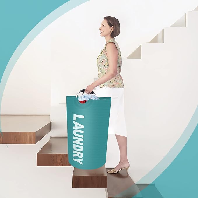 StorageRight 90L Large Laundry Basket, Laundry Hamper, Dirty Clothes Hamper