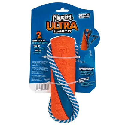 Chuckit! Ultra Bumper Tug Dog Toy Rope and Rubber Fetch Toy Tug of War for Dogs