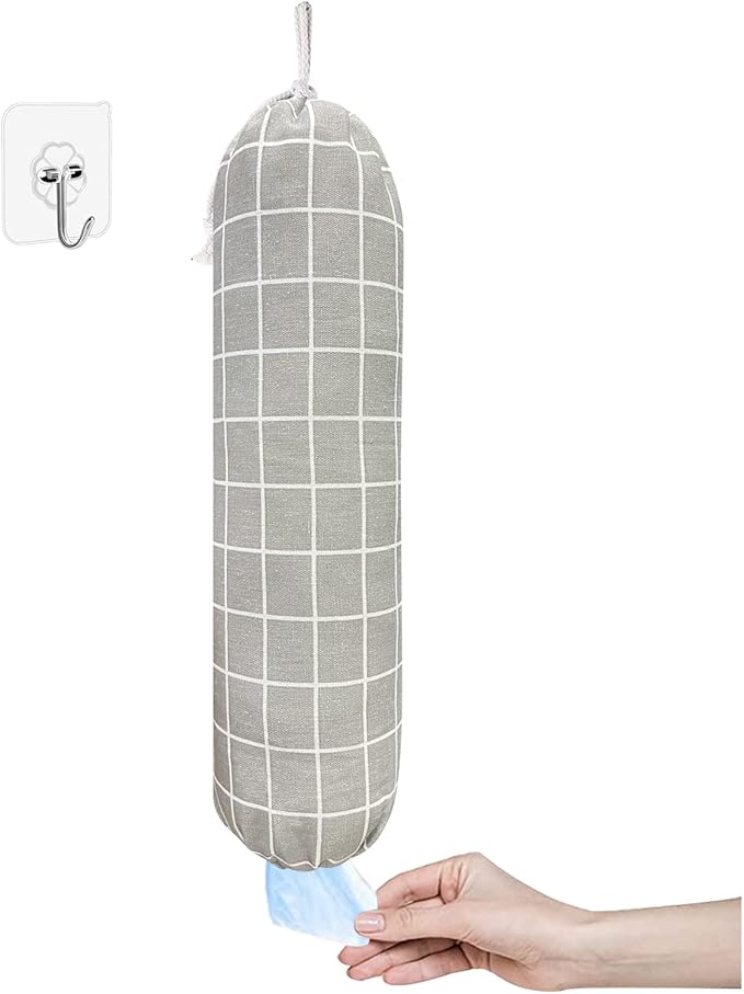 SYIPO Plastic Bag Holder, Wall Mount Organizer, Shopping Bags Carrier, Washable
