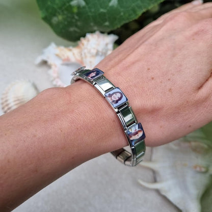 2Burned Personalised Photo Charm For Italian Style 9 mm Bracelets Stainless Steel Custom Image Picture