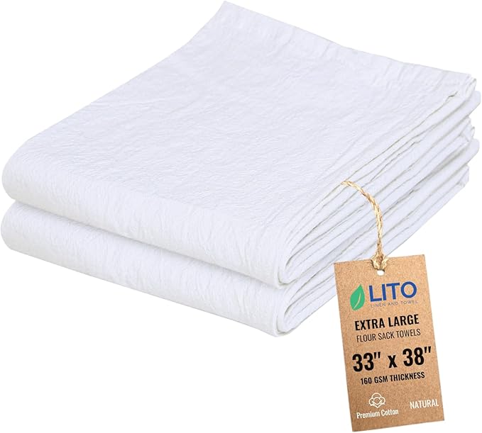 Flour Sack Towels | Tea Towel for Crafts| Kitchen Dish Cotton Blank Towel for