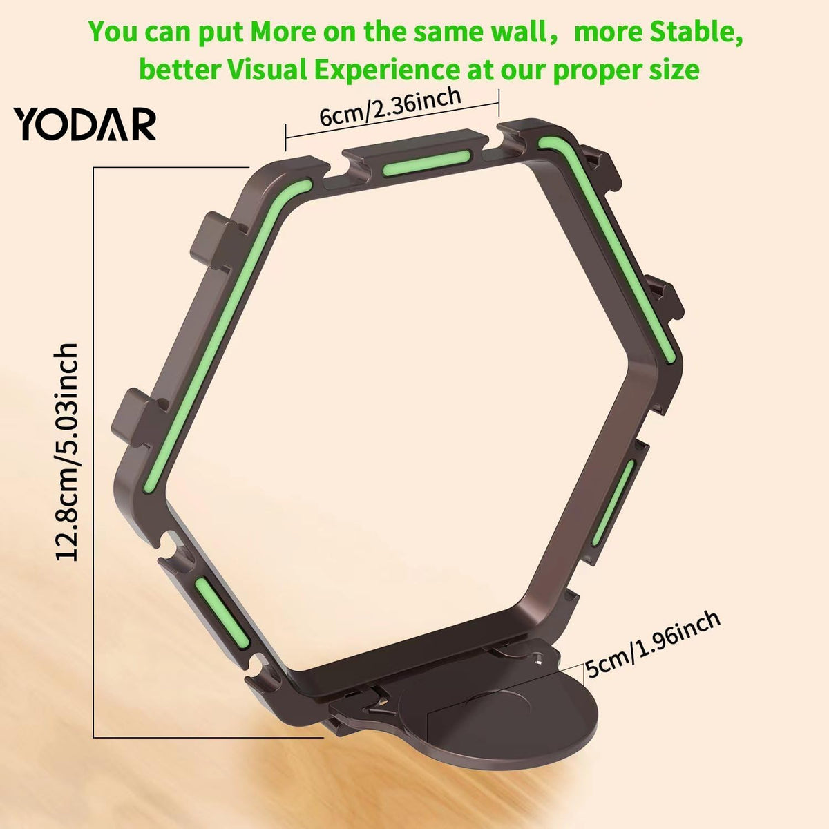 YODAR 9 PCS Riser Display Shelf for Funko POP Figures Collectibles, Floating Shelves Display Ledge for Organizer and Decoration, Display Stands Showcase, Glowing at night