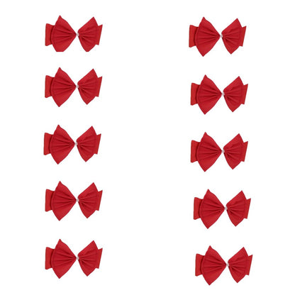 Fvstar 10pcs Red Chair Sashes Elastic Spandex Wedding Chair Bows Decorative Party Elegant Chairs Ribbons Tie Bands for Birthday Baby Shower Event Trade Show Decorations