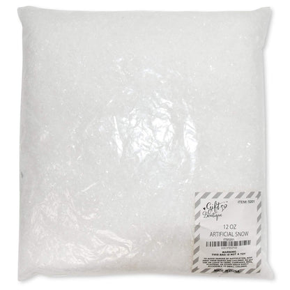 Gift Boutique Fake Snow 12 oz. Artificial Plastic Snow Flakes Faux Sparkling White Snowflakes for Christmas Tree Winter Village Display Decoration and Crafts Snow Globe Ornaments Decor