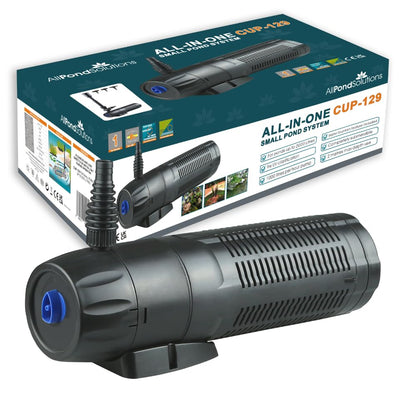 AllPondSolutions CUP-129-1000L/H All in One Pond Pump Filter with Fountain and 9w UV Steriliser Algae Control for Ponds up to 1000L